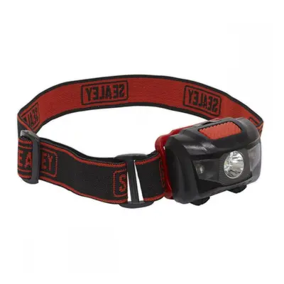 Sealey HT03LED Head Torch 3W Smd & 2 Red Led 3 X Aaa Cell With Auto-Sensor