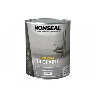 Ronseal 37685 One Coat Tile Paint Granite Grey Satin 750Ml