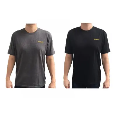 Stanley® Clothing STW40026-123 T-Shirt Twin Pack Grey & Black - Xl