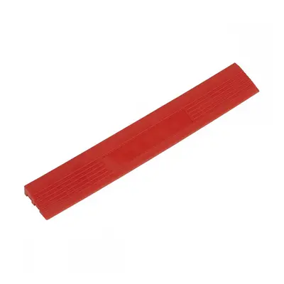 Sealey FT3ERM Polypropylene Floor Tile Edge 400 X 60Mm Red Male - Pack Of 6