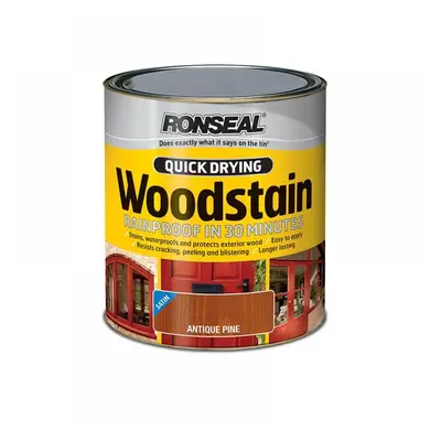 Ronseal 08735 Quick Drying Woodstain Satin Dark Oak 750Ml