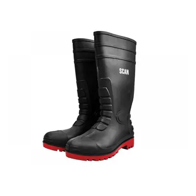 Scan W-6038 BLACK Safety Wellingtons Uk 9 Eur 43