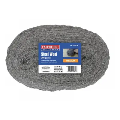 Faithfull 711141 Steel Wool Medium 200G