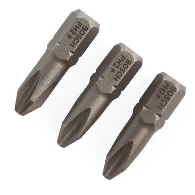 Bosch 2607001511 Extra Hard Ph2 Screwdriver Bits 25Mm (Pack Of 3)