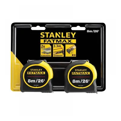 Stanley® FMHT81558-5 Fatmax® Classic Tape Twin Pack 8M/26Ft (Width 32Mm)