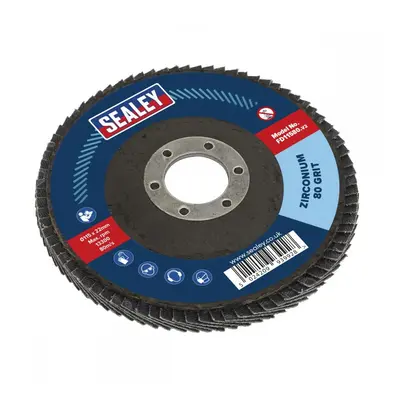 Sealey FD11580 Flap Disc Zirconium Ø115Mm Ø22Mm Bore 80Grit