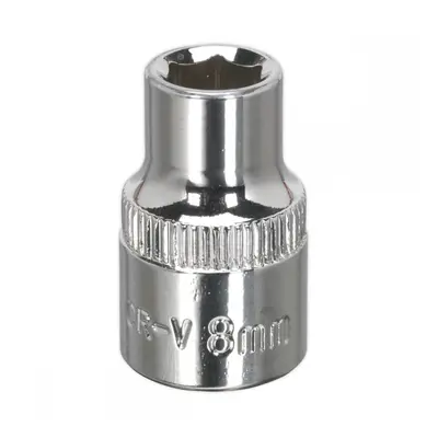 Sealey SP3808 Walldrive® Socket 8Mm 3/8inSq Drive Fully Polished