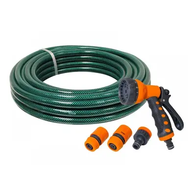 Faithfull 710391662024606 Pvc Garden Hose 20M With Fittings & Spray Gun