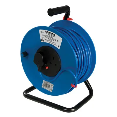 Powermaster 200084 Cable Reel Freestanding 13A 230V 2-Gang 50M Each 1