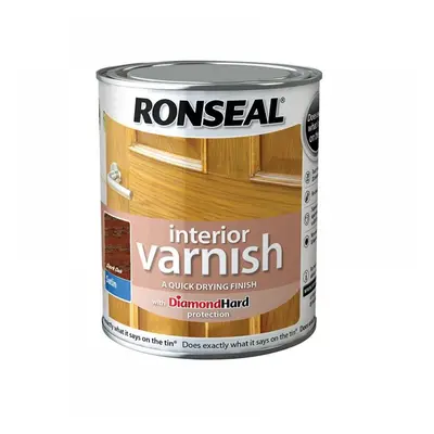 Ronseal 36838 Interior Varnish Quick Dry Satin Dark Oak 750Ml