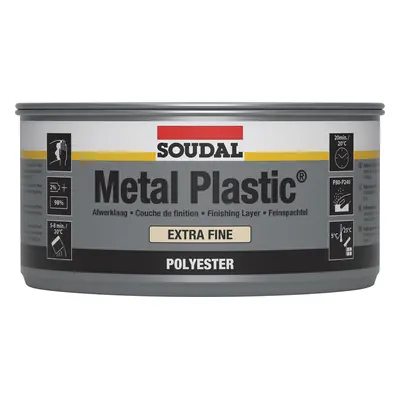 Soudal Metal Plastic Extra Fine White 1Kg tin 6