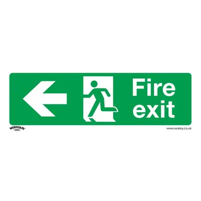 Sealey SS25V10 Safe Conditions Safety Sign - Fire Exit (Left) - Self-Adhesive Vinyl - Pack Of 10