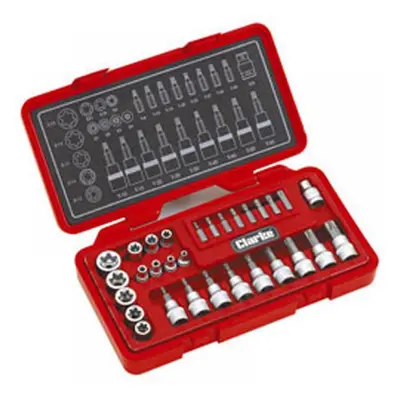 Clarke 1700562 Pro162 29 Piece Torx-Star & Security Socket Set