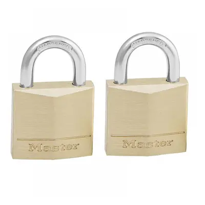 Master Lock 130EURT Solid Brass 30Mm Padlock 4-Pin - Keyed Alike X 2