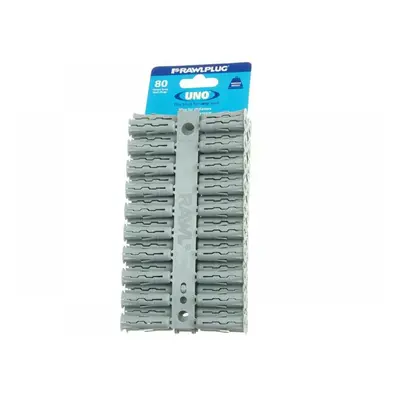 Rawlplug R-U1-GRY-80-C Grey Uno® Plugs 10 X 36Mm (Card 80)