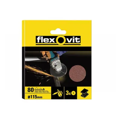 Flexovit 63642527561 Aluminium Oxide Fibre Disc 115Mm Medium 50G (Pack 10)