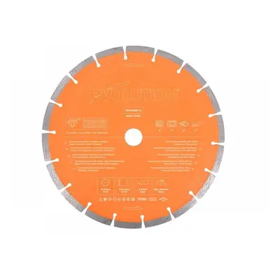 Evolution PD255SEG-CS Premium Diamond Disc Cutter Blade 255 X 22.2Mm