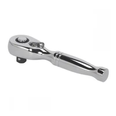 Sealey AK660S Stubby Ratchet Wrench 1/4inSq Drive Pear-Head Flip Reverse