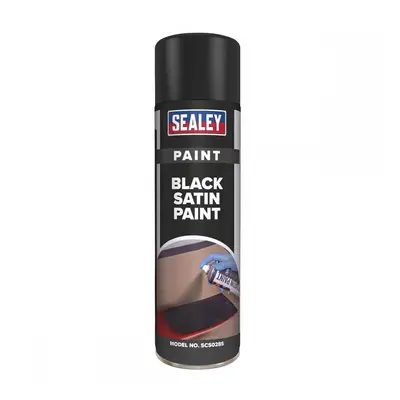 Sealey SCS028S Black Satin Paint 500Ml