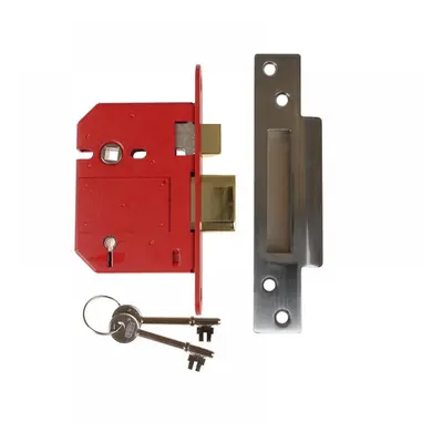 Union J2200S-SC-3.0 Strongbolt 2200S Bs 5 Lever Mortice Sashlock Satin Chrome 81Mm Box