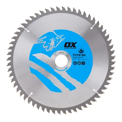 Ox Tools OX-TCTW-NG-2603060 Ox Wood Cutting Negative Rake Circular Saw Blade 260/30Mm 60 Teeth A