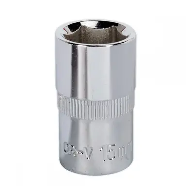 Sealey SP1215 Walldrive® Socket 15Mm 1/2inSq Drive Fully Polished