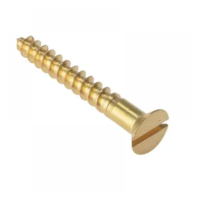 Forgefix CSK1348BR Wood Screw Slotted Csk Solid Brass 1.3/4In X 8 Box 200