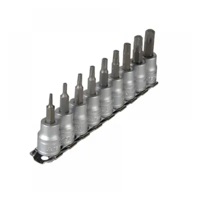 Teng M3813TX M3813Tx Socket Clip Rail Set Of 9 External Torx 3/8In Drive