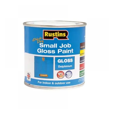 Rustins GPDEW250 Quick Dry Small Job Gloss Paint Delphinium 250Ml