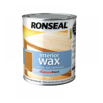 Ronseal 36880 Interior Wax Medium Oak 750Ml