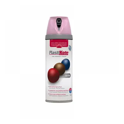 Plastikote 022107 Twist & Spray Satin Cameo Pink 400Ml