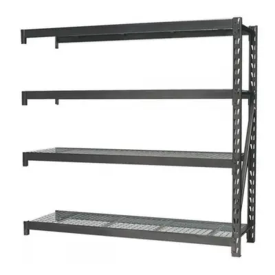 Sealey AP6572E Heavy-Duty Racking Extension Pack With 4 Mesh Shelves 640Kg Capacity Per Level