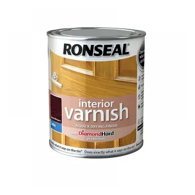 Ronseal 36840 Interior Varnish Quick Dry Satin Deep Mahogany 750Ml