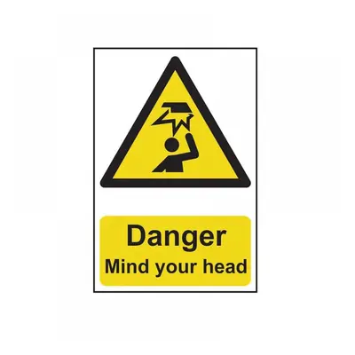 Scan 1150 Danger Mind Your Head - Pvc Sign 200 X 300Mm