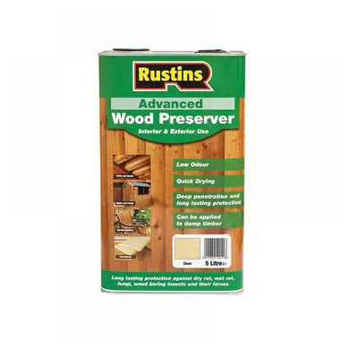 Rustins AWCL5000 Advanced Wood Preserver Clear 5 Litre