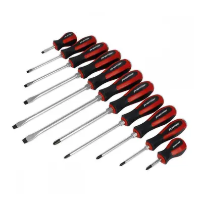 Sealey AK4933 Screwdriver Set 11Pc Hammer-Thru