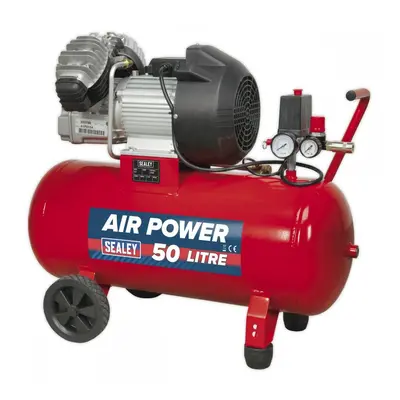 Sealey SAC05030 Air Compressor 50L V-Twin Direct Drive 3Hp