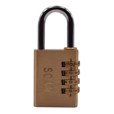 Scan NL1144 Brass Combination Padlock 38Mm