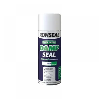 Ronseal 36959 Quick Dry Damp Seal Aerosol White 400Ml