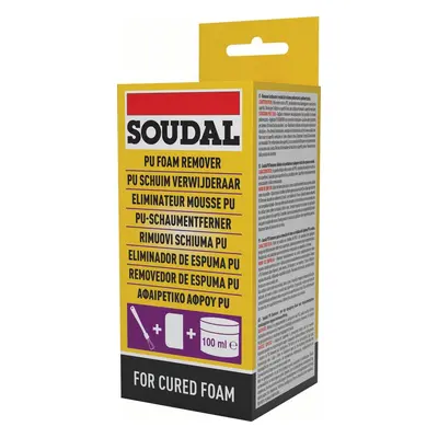 Soudal Cured Pu Foam Remover Clear 100Ml bottle 15