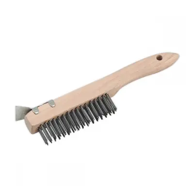 Sealey WB03 Wire Brush With Steel Fill & Scraper 260Mm