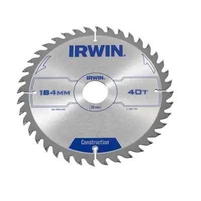 Irwin® 1897198 Construction Circular Saw Blade 184 X 30Mm X 40T Atb