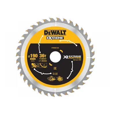 Dewalt DT99563-QZ Xr Flexvolt Circular Saw Blade 190 X 30Mm X 36T