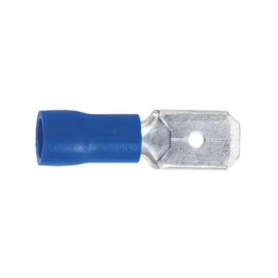 Sealey BT21 Push-On Terminal 6.3Mm Male Blue Pack Of 100