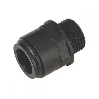 Sealey CAS15SA Straight Adaptor 15Mm 1/2inBsp Pack Of 2 (John Guest Speedfit® - Pm011514E)