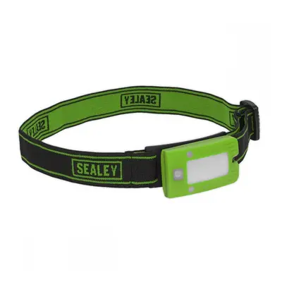 Sealey LED360HTG Rechargeable Head Torch 2W Cob Led Auto-Sensor Green