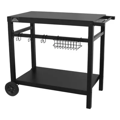 Sealey DG45 Dellonda Bbq & Plancha Trolley For Outdoor Cooking With Utensil Holder Black - Dg45