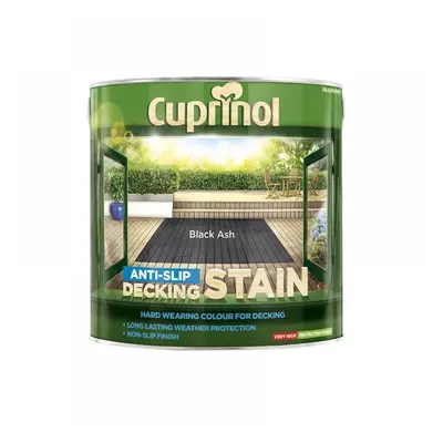 Cuprinol 5122405 Anti-Slip Decking Stain Black Ash 2.5 Litre