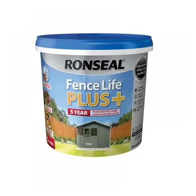 Ronseal 37629 Fence Life Plus+ Slate 5 Litre