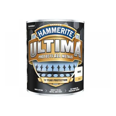 Hammerite 5362538 Ultima Metal Paint Matt White 750Ml